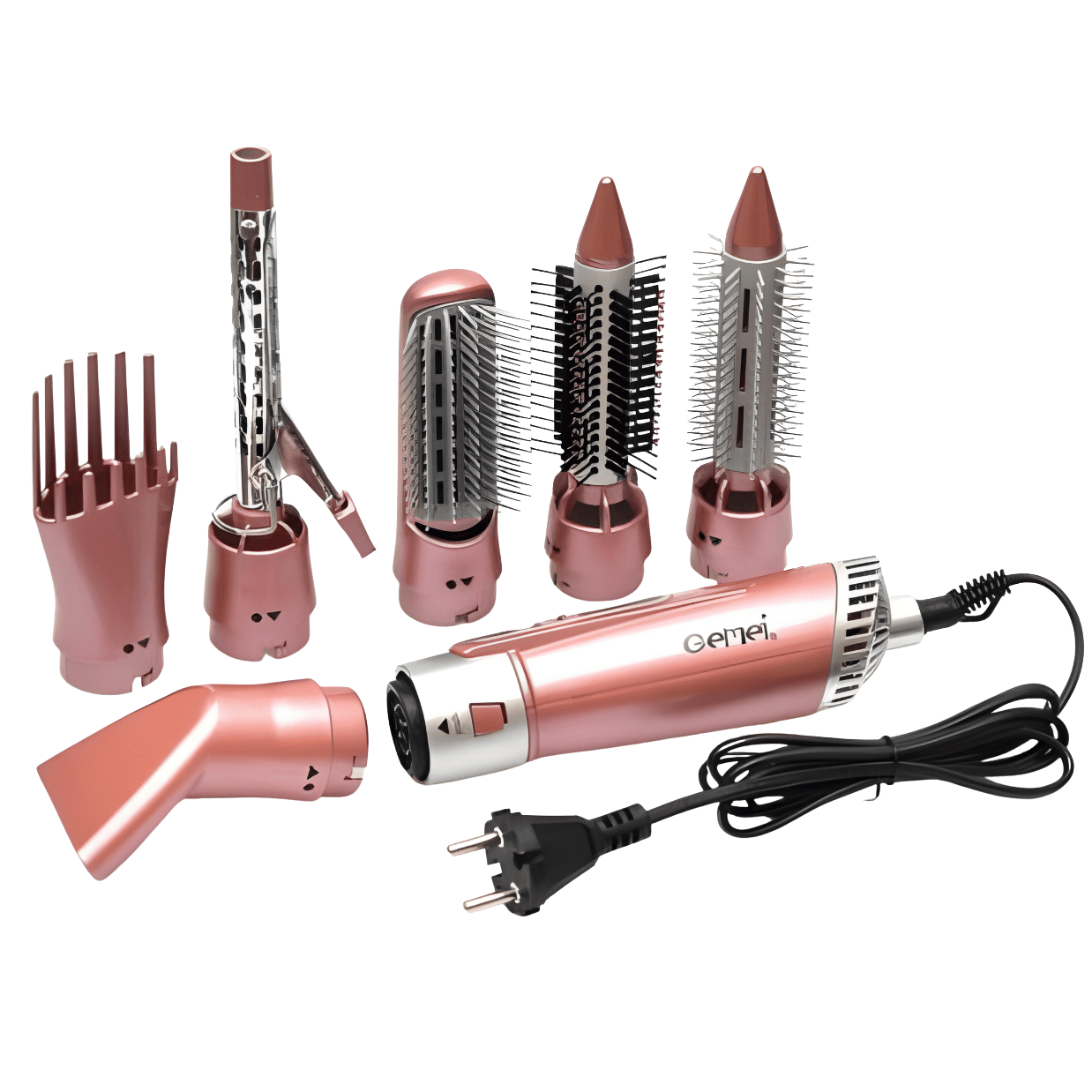 Gemei 7-in-1 Hot Air Styler Brush